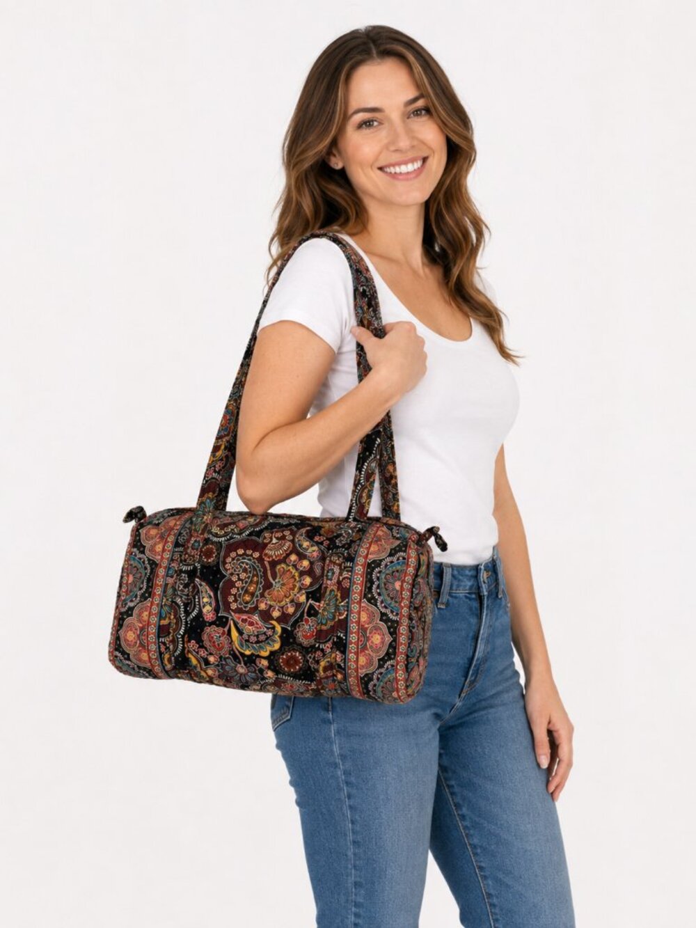 Vera Bradley Kingston Small Duffel Bag Retired Paisley Travel Weekender